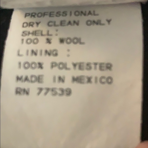 Black Wool Coat - large - Picture 4 of 4